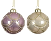 Kerstballen glas d8cm a2 2st - afbeelding 2