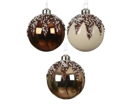 Kerstballen glas d8cm a3 - afbeelding 1