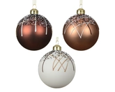 Kerstballen glas d8cm a3 - afbeelding 1