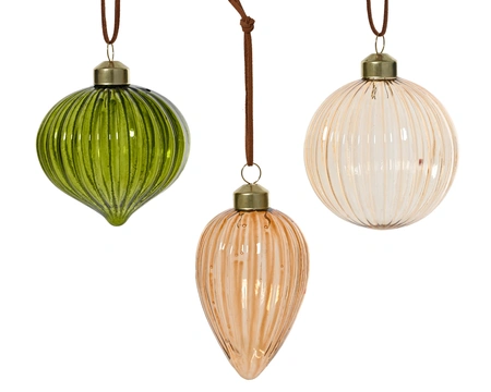 Kerstballen glas d8cm a3 - afbeelding 1