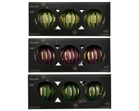 Kerstballen glas d8cm a3 - afbeelding 1