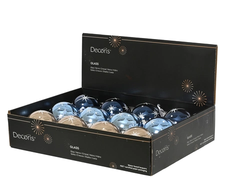 Kerstballen glas d8cm a3 - afbeelding 2