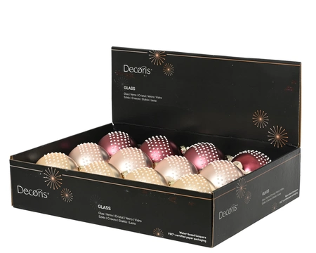 Kerstballen glas d8cm a3 - afbeelding 2