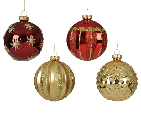 Kerstballen glas d8cm a4 - afbeelding 1
