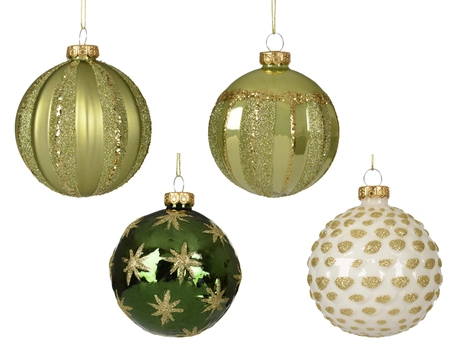 Kerstballen glas d8cm a4 - afbeelding 1