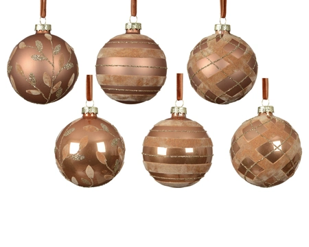 Kerstballen glas d8cm a6 - afbeelding 1