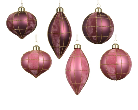 Kerstballen glas d8cm a6 - afbeelding 1