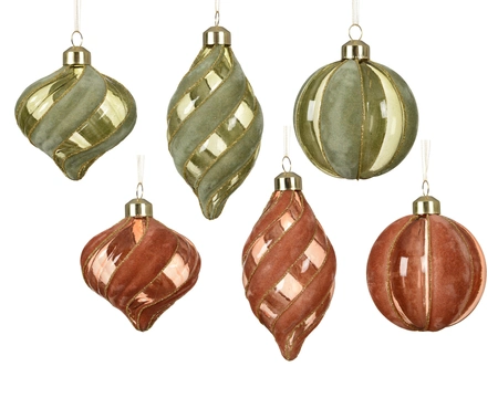 Kerstballen glas d8cm a6 - afbeelding 1