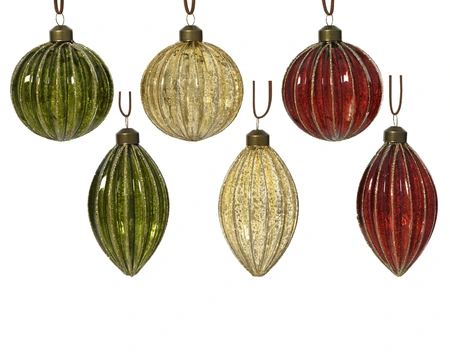 Kerstballen glas d8cm a6 - afbeelding 1