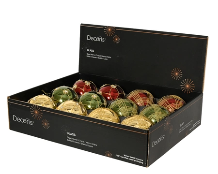 Kerstballen glas d8cm a6 - afbeelding 2