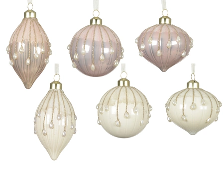 Kerstballen glas d8cm a6 - afbeelding 1