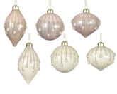 Kerstballen glas d8cm a6 - afbeelding 1