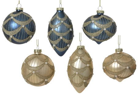 Kerstballen glas d8cm a6 - afbeelding 1