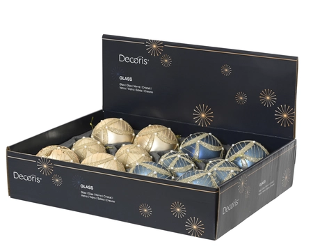 Kerstballen glas d8cm a6 - afbeelding 2
