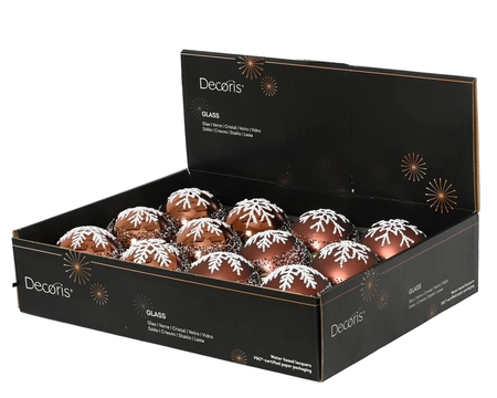 Kerstballen glas d8cm espresso a6 - afbeelding 2