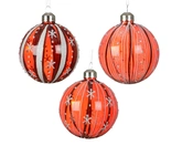 Kerstballen glas d8cm kerstrood a3 - afbeelding 1