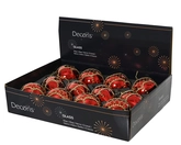 Kerstballen glas d8cm kerstrood a3 - afbeelding 2