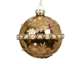 Kerstballen glas d8cm licht goud - afbeelding 2