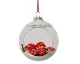Kerstballen glas d8cm transparant - afbeelding 1