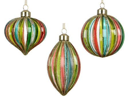 Kerstballen glas d8cm transparant a3 - afbeelding 1