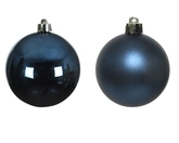 Decoris kerstballen van glas night blue 3,5 cm - afbeelding 2