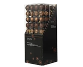 Decoris onbreekbare kerstbal espresso 6 cm - afbeelding 3