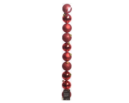 Decoris onbreekbare kerstballen polystyreen kerst-rood 6 cm - afbeelding 1