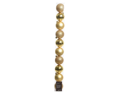 Decoris onbreekbare kerstballen lichtgoud 6 cm - afbeelding 1