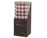 Decoris onbreekbare kerstballen blush pink 6 cm - afbeelding 4