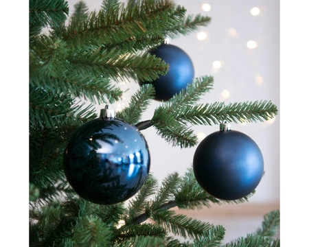 Decoris onbreekbare kerstballen oxblood 10 cm - afbeelding 2