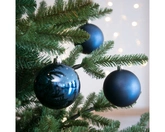 Decoris onbreekbare kerstballen oxblood 10 cm - afbeelding 2