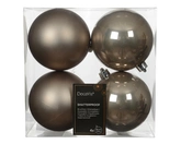 Kerstballen plastic d10cm Smokey prl 4st - afbeelding 1