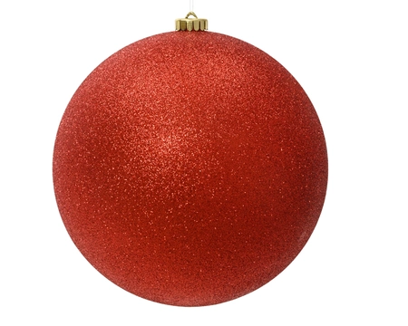 Kerstballen plastic d14cm kerstrood