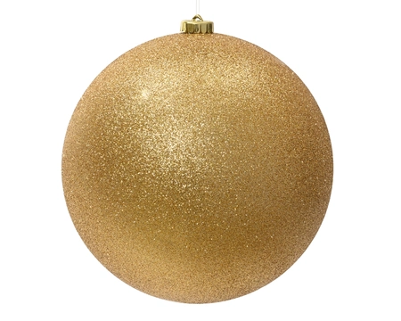 Kerstballen plastic d14cm licht goud