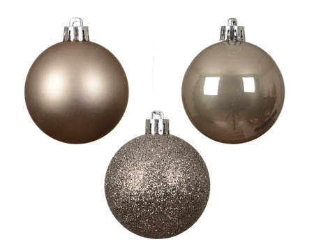 Kerstballen plastic d6cm Smokey prl 10st - afbeelding 4