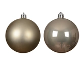 Kerstballen plastic d8cm Smokey prl 6st - afbeelding 2