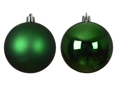 Kerstballen plc d10cm jolly groen 4st - afbeelding 2