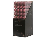 Kerstballen plc d6cm donker roze 10st - afbeelding 2
