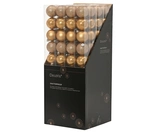 Kerstballen plc d6cm karamel bruin 10st - afbeelding 2