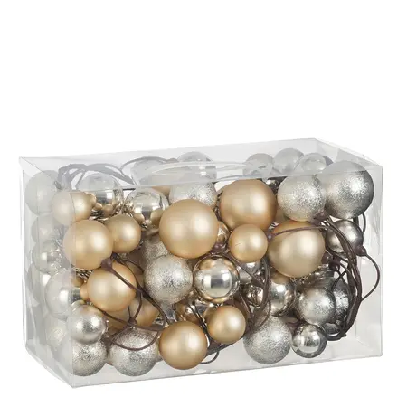 Kerstballen Slinger creme - l180cm