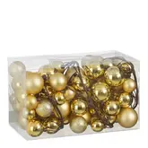 Kerstballen Slinger goud - l180cm