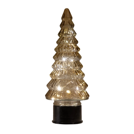 Kerstboom draaiend led 35x13cm ambr