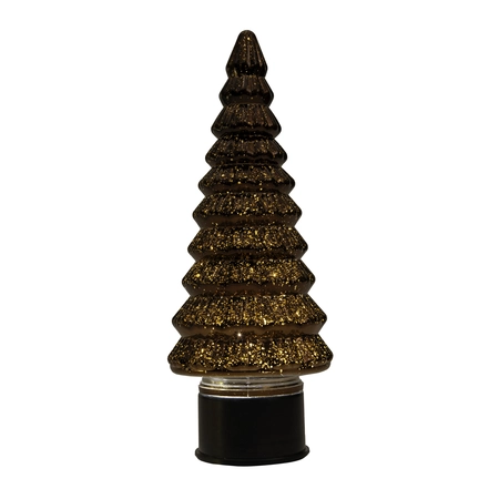 Kerstboom draaiend led 35x13cm brns