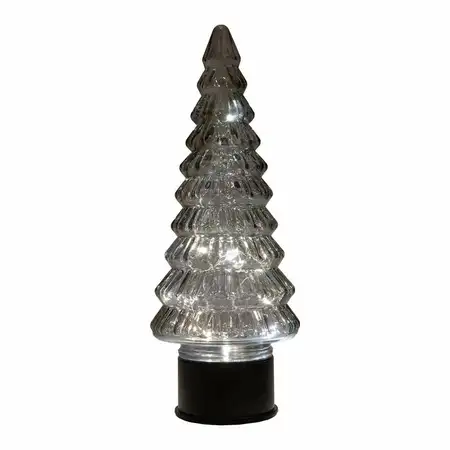 Kerstboom draaiend led 35x13cm grs