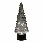 Kerstboom draaiend led 35x13cm grs
