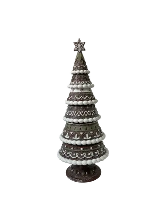 Kerstboom groen/bruin H 30 cm