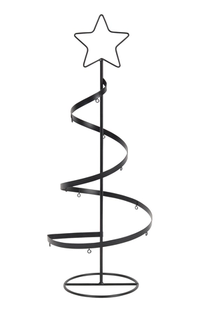 Kerstboom spiraal metaal - D20xH50cm Zwart