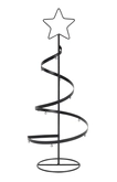 Kerstboom spiraal metaal - D20xH50cm Zwart