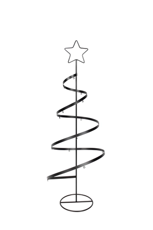 Kerstboom spiraal metaal - D25xH70cm Zwart