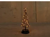 Kerstboom verlicht zwart 30 cm 30 lampjes - afbeelding 2